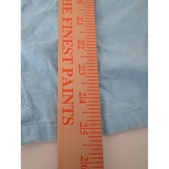 Orvis Linen Blend Shirt Womens Size Large Blue Beach Lightweight Short Sleeve - Picture 8 of 8